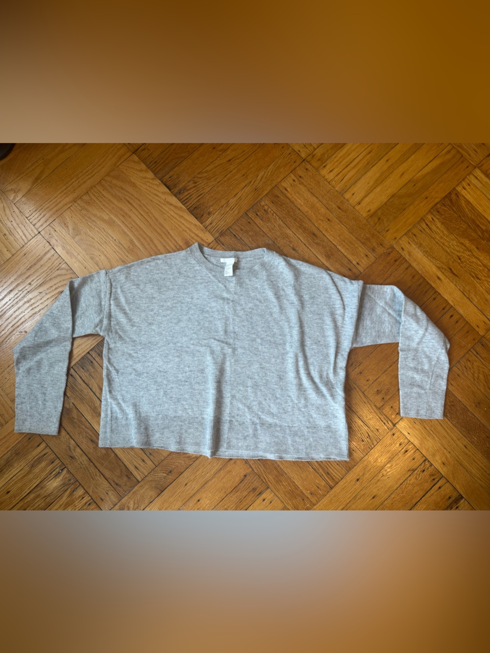 H&M Light Gray Knit Top